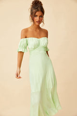 Swing Dancin' Midi Dress // Green | Sage and Paige.