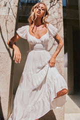 Sweetest Tea Maxi Dress - White