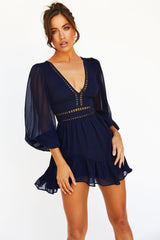 In Heaven Mini Dress // Navy | Sage and Paige.