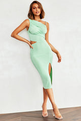 Distant Paradise Midi Dress - Pistachio