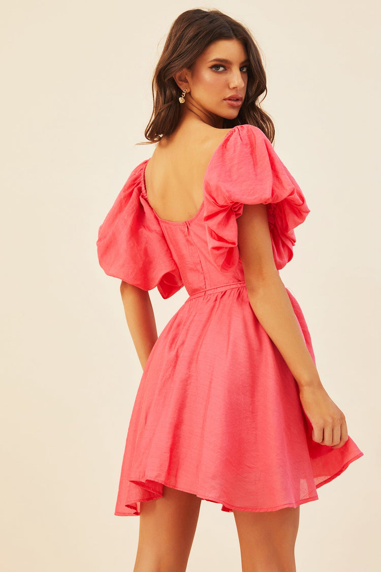 Italian Summer Mini Dress - Watermelon