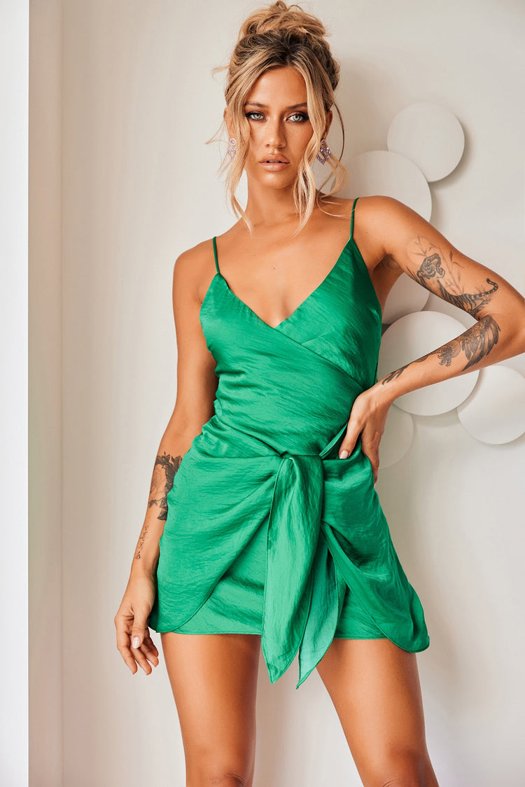 Sweetest Thing Mini Dress - Emerald