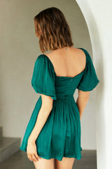 Holding On Mini Dress - Forest Green