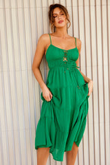 Changing Focus Midi Dress - Emerald