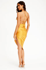 Wildcard Midi Dress - Mustard