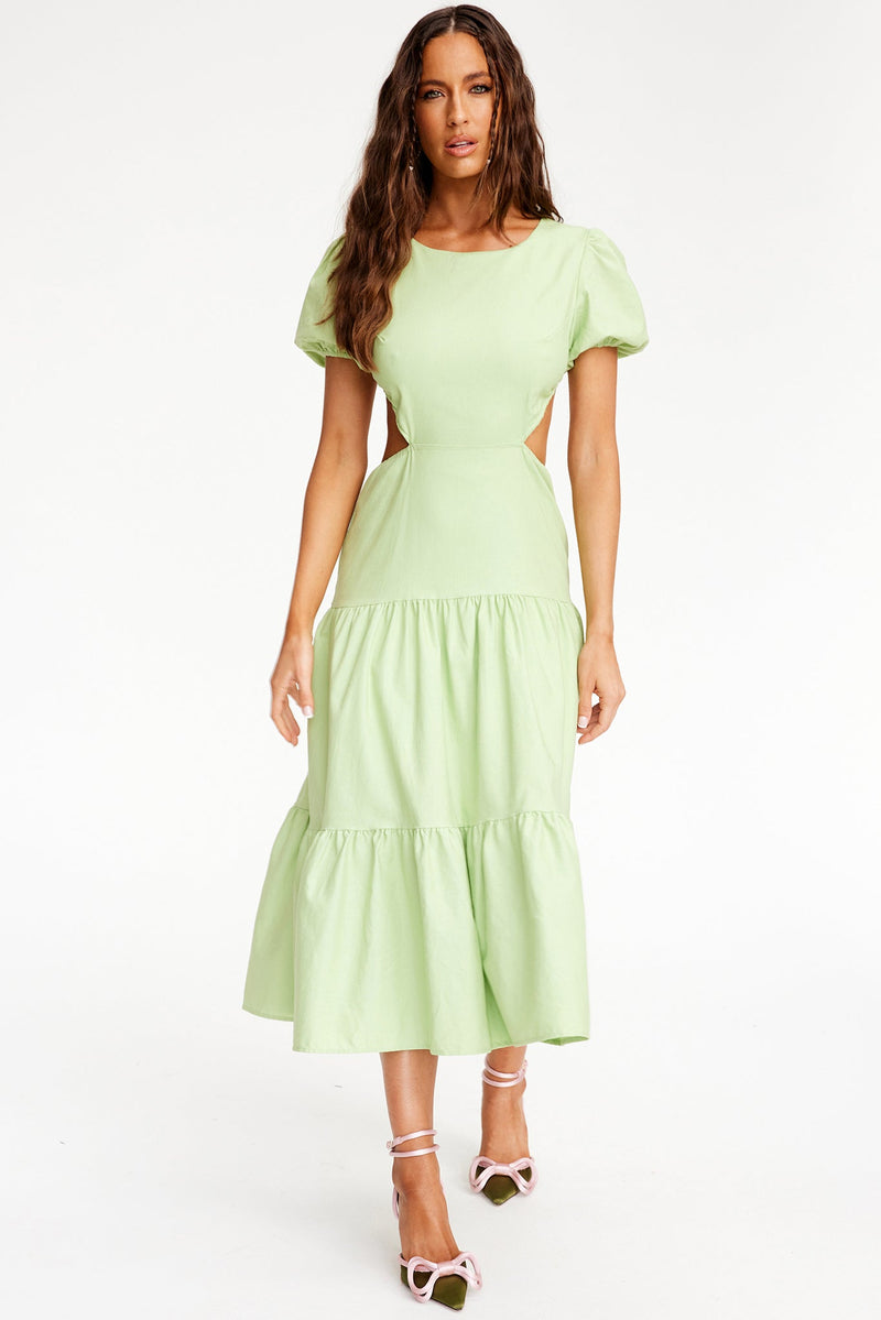 Moon City Midi Dress - Green