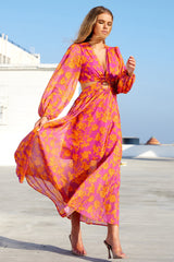 Swift Maxi Dress - Pink Orange