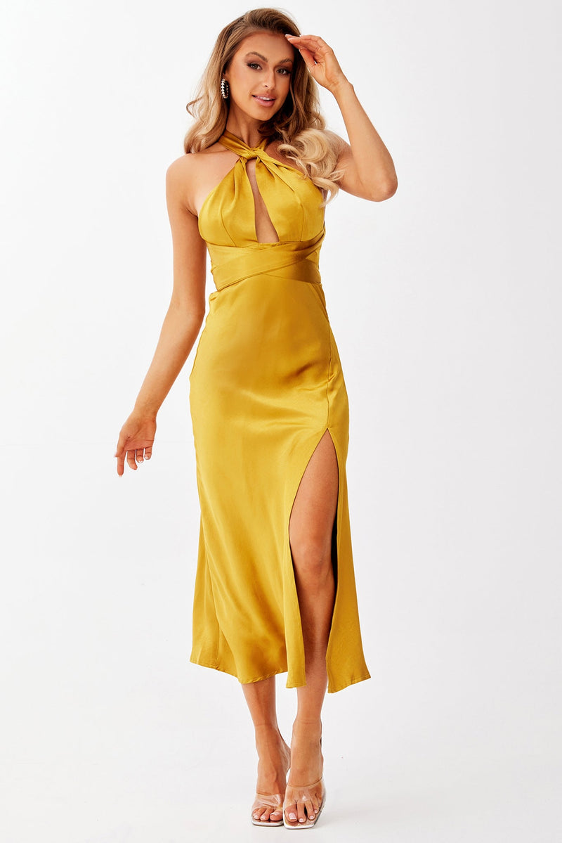 Mercedes Midi Dress - Mustard