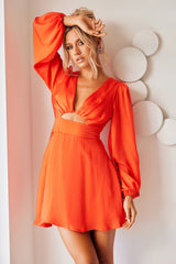 Bring It On Mini Dress - Tangerine