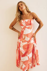 Pay Off Midi Dress - Coral