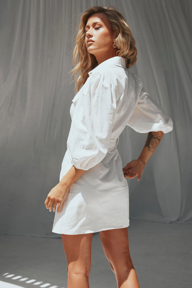 Over The Horizon Mini Dress - White