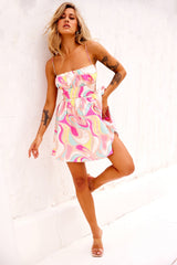 Cotton Candy Mini Dress - Pink Multi