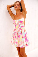 Cotton Candy Mini Dress - Pink Multi