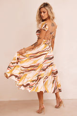 Ruffle It Up Maxi Dress - Yellow Multi