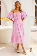 Spanish Steps Midi Dress - Pink