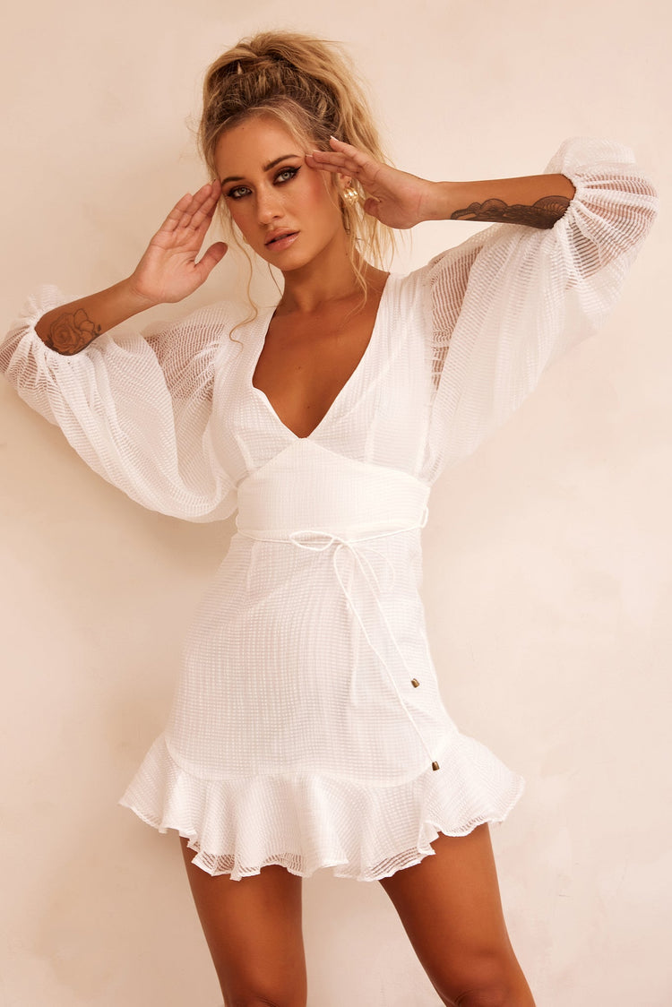 Down To Earth Mini Dress - White