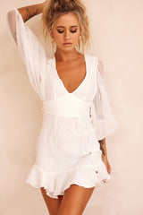 Down To Earth Mini Dress - White