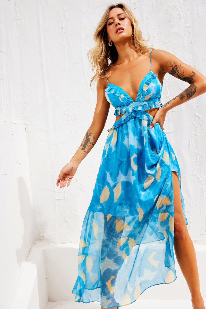 Early Sunset Maxi Dress - Aqua