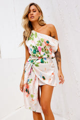 Neon Moon Mini Dress - Beige