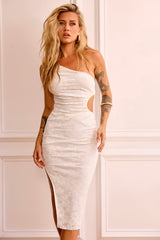 Anya Lace Midi Dress - White