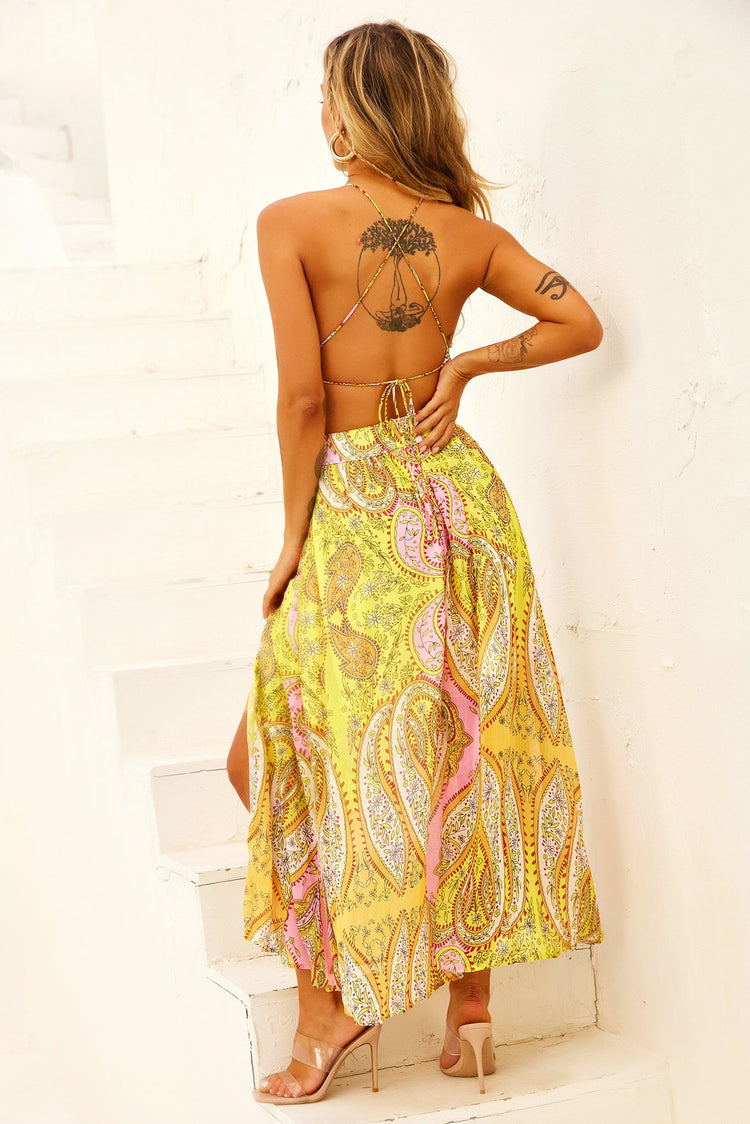 Havana Bloom Maxi Dress - Yellow Multi