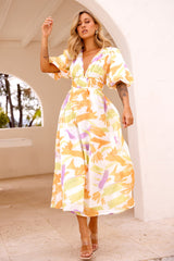 Forget Me Not Maxi Dress - Yellow Multi