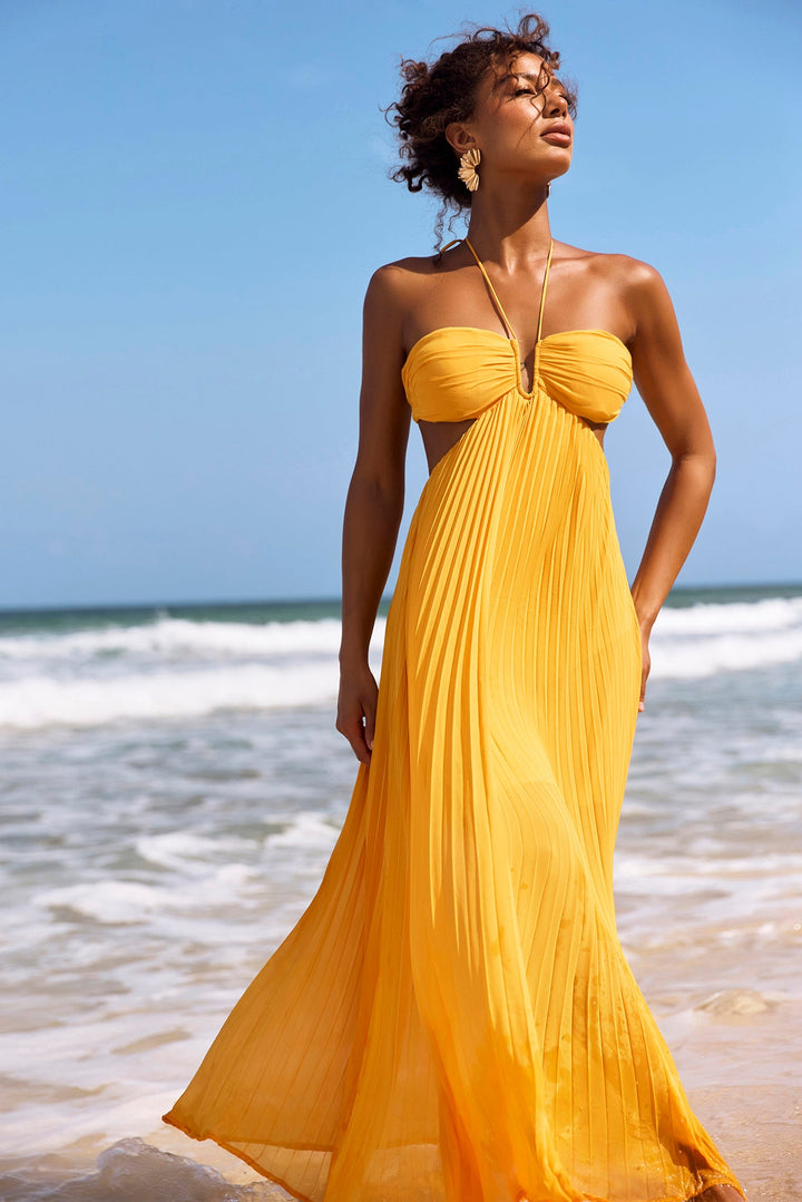 Martini Maxi Dress - Yellow